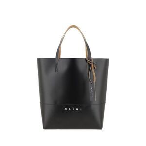 Marni Leather Tote Bag MASHMQ0037A1 Men Black Bags